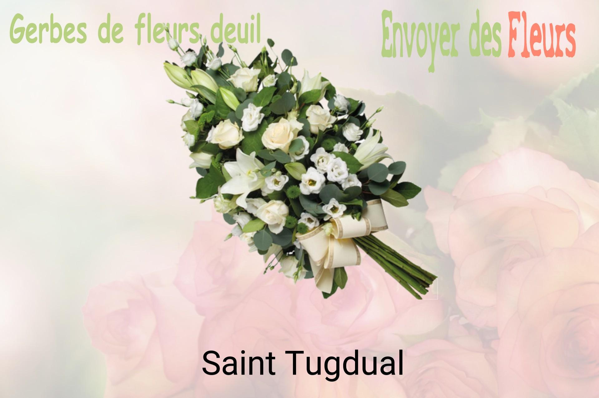 Gerbe de fleurs de deuil livrée à Saint-Tugdual